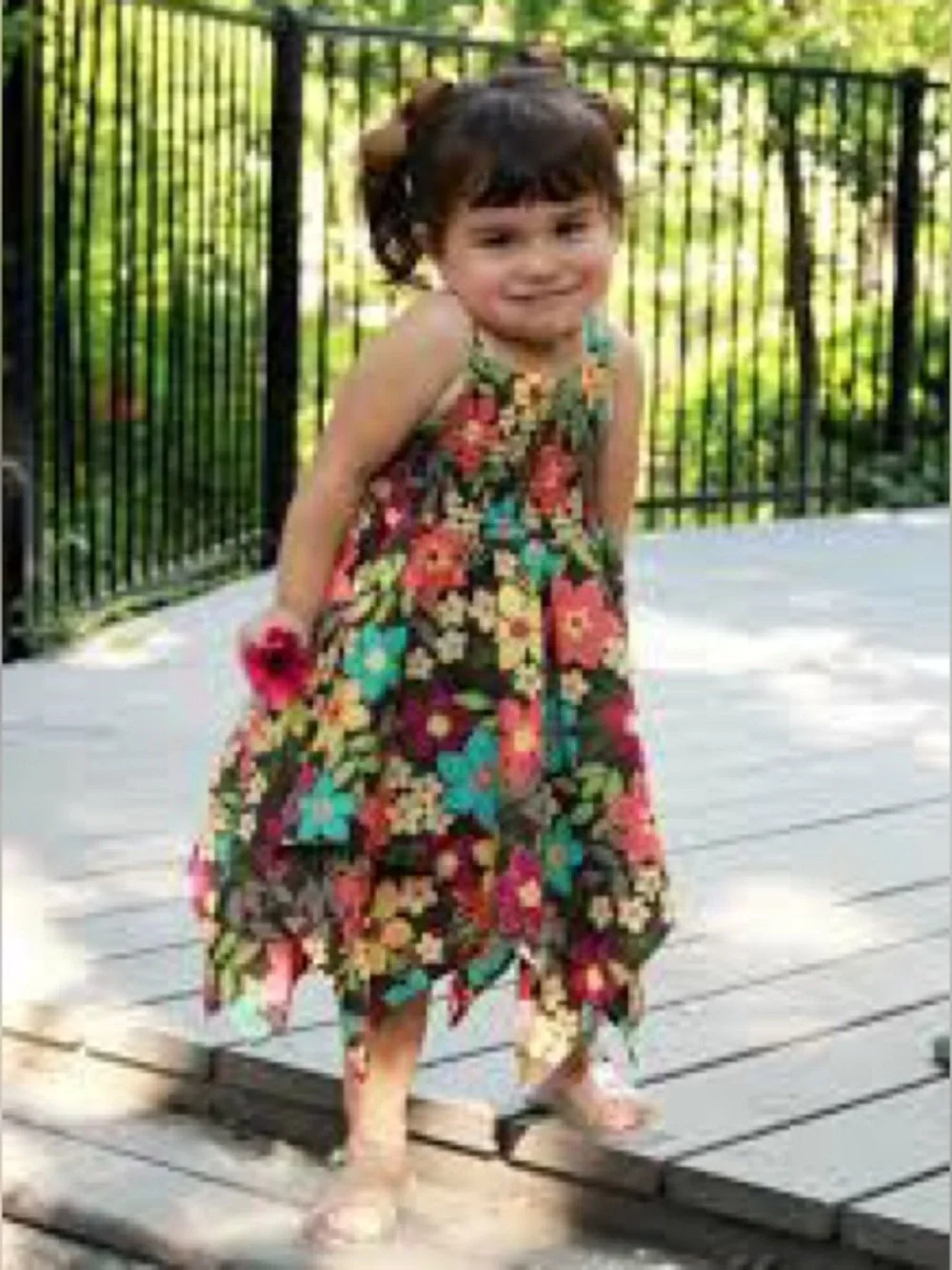Gymboree 2009 Jungle Gem Tropical Flowers Smocked Dress